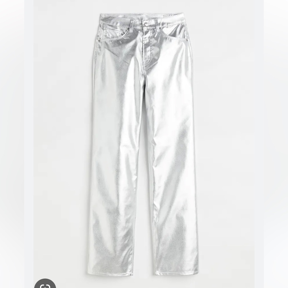 H&M Silver 90s Straight Pant